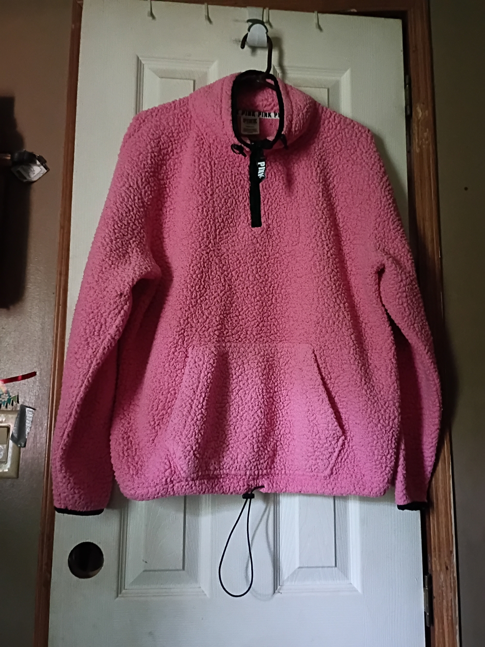 PINK Victoria's Secret  Pink Sherpa Half-Zip Pullover